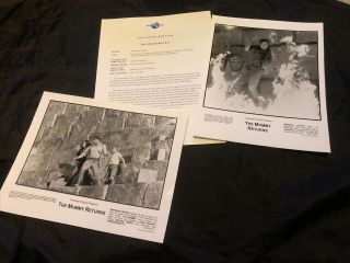 The Mummy Returns - Publicity Press Kit With 2 Photos - 2001 Brendan Fraser