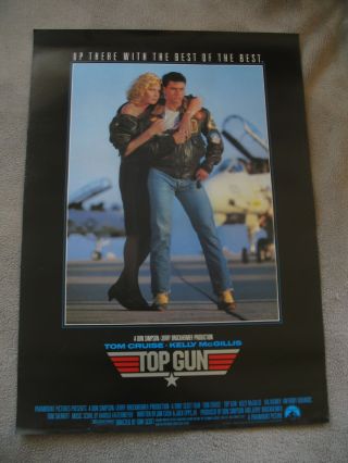 Top Gun 1986 Tom Cruise Val Kilmer Kelly Mcgills 17x24 Mini Movie Poster Ex C8
