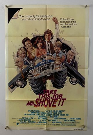Take This Job Movie Poster (fine) One Sheet 1981 Bigfoot Monster Truck 6123