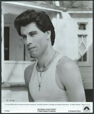 Saturday Night Fever John Travolta 1977 Promo Photo Musical Disco