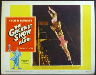 Greatest Show On Earth Lobby Cards Circus Flying Trapeze Artists R1960