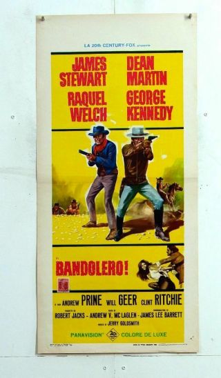 Italy Playbill - Bandolero - James Stewart - Dean Martin - Raquel Welch - Western - B68 - 43