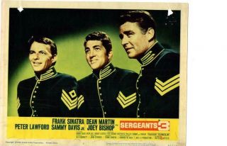 Sergeants 3 1962 Release Lobby Card Frank Sinatra Dean Martin Rat Pack