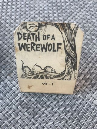 Rare Vintage Movie Flip Book.  Death Of A Werewolf The Creature Strikes