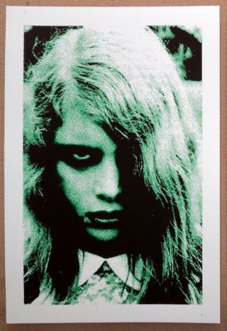 Night Of The Living Dead Green Zombie Girl Karen Art Print Horror George Romero