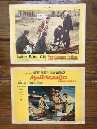 Deep Sea Diving Movie Lobby Cards Maracaibo & Ten Seconds To Hell 1950s