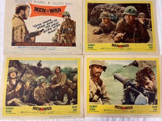 Men In War 1957 Set Of 8 Movie Lobby Cards 11x14