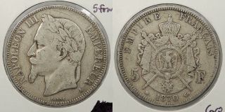 France 1870 - A 5 Francs Napoleon Iii Wc84891