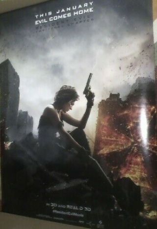 Resident Evil Fc Movie Poster 2 Sided 27x40.  An Collectible To Own