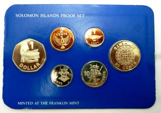 Solomon Islands Proof Coin Set Of 6 Coins 1 2 5 10 20 Cents & 1 Dollar 1978 83,  2