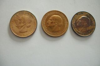 Three 1923 Germany Weimar Westphalia Mark Notgeld Coins Freiherr Vom Stein