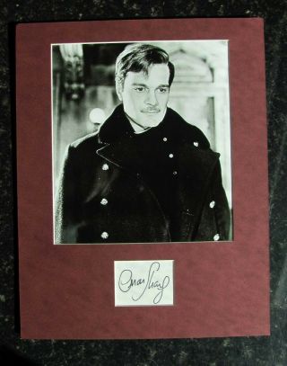 Omar Sharif Autograph,  Matted With A Black & White Photo
