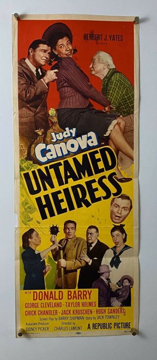 Untamed Heiress Movie Poster (good) Insert 1954 Judy Canova 623