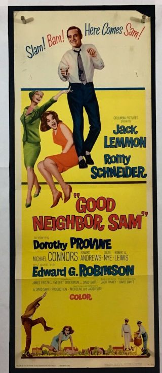 Good Neighbor Sam Movie Poster (good, ) Insert Poster 1964 Jack Lemmon 260f