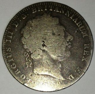 United Kingdom King George Iii,  Crown (5 Shillings) 1819,  Sterling Silver 0.  925