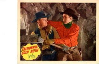 California Gold Rush 1946 Originalrelease Lobby Card Western Red Ryder Elliott