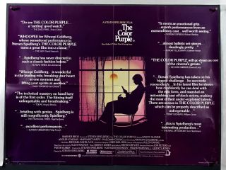 Color Purple Movie Poster (fine) Uk Quad 30x40 ‘85 Oprah Steven Spielberg 028f