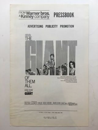 Giant Pressbook 1970 6 Pages 11x14 Movie Poster Art James Dean Rerelease 811