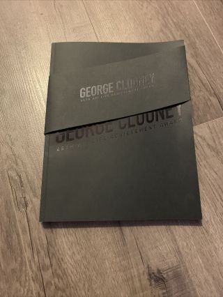 George Clooney Afi 46th Life Lifetime Achievement Award,  Sc Book