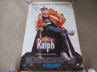Vintage 90s King Ralph Promo Video Movie Poster John Goodman Peter O 