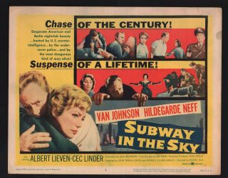Subway The In Sky Lobby Card (verygood) 1959 Van Johnson Movie Poster Art 1096