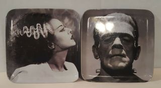 Frankenstein And Bride Of Frankenstein Square Plates