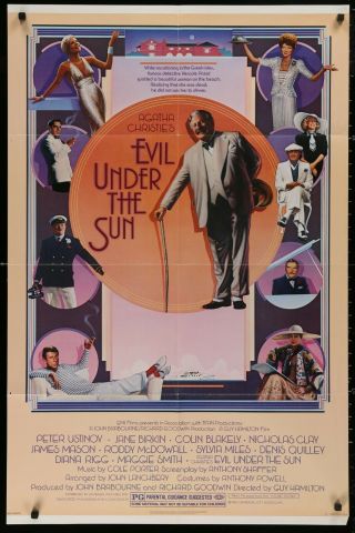 Evil Under The Sun Peter Ustinov 1982 1 Sheet Movie Poster 27 X 41 V