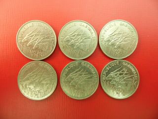 Bulk Base Metal Coins France Africa.  Gabon 100 Francs No Duplication