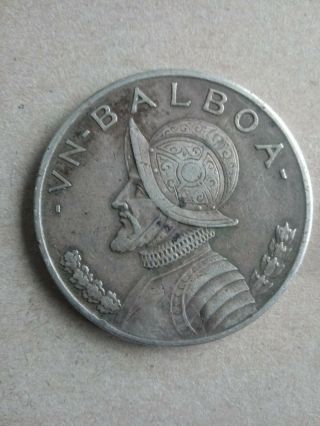 1934 Republica De Panama Un Balboa VN de Balboa Silver 2