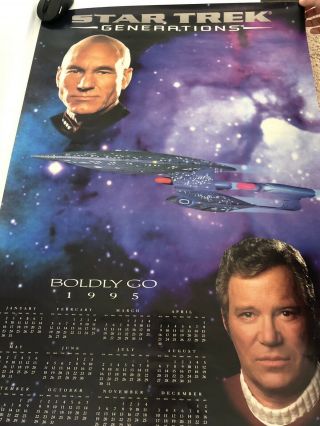 Star Trek Generations Movie Calendar Poster Jack In The Box 1995 Limited Edition