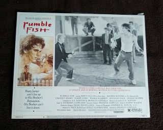 Rumble Fish 1983 Lobby Card 3 Matt Dillon