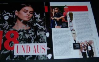 Kaia Gerber 34 Pc German Clippings Full Pages Cover