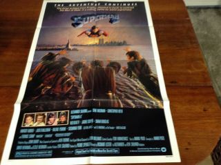 Vintage Superman 2 1 Sheet Movie Poster 27x41 Folded
