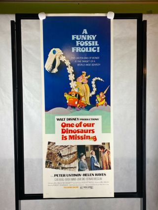 14 X 36 Rolled Movie Poster One Of Our Dinosaurs Is Missing 1975 Insert Ss