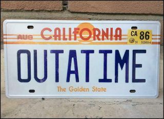 Outatime Back To The Future Movie Inspired Metal Wall Tin Sign License Plate