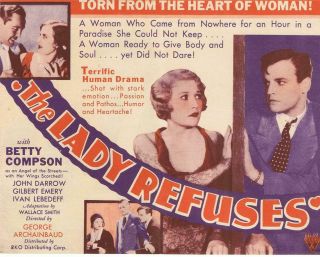 THE LADY REFUSES (1931) Betty Compson RKO Movie Herald 2