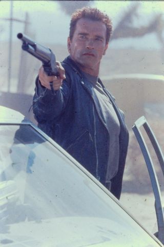 Terminator 2 Arnold Schwarzenegger Diapositiva Transparency Slide 35mm Film 1991