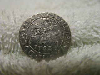 1562.  Poland Medieval Silver Coin.  1/2 Grosze