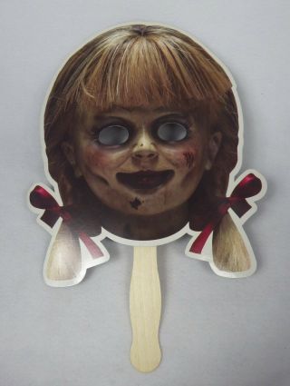 Annabelle Comes Home Movie Promo Exclusive Horror Paper Mask W Wood Handle 2019
