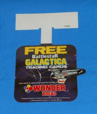 Vintage Wonder Bread Battlestar Galactica Trading Cards Shelf Talker Sign