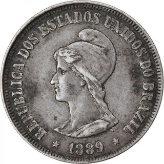 [ 854895] Coin,  Brazil,  500 Reis,  1889,  Ef (40 - 45),  Silver,  Km:494