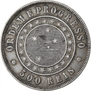 [ 854895] Coin,  Brazil,  500 Reis,  1889,  EF (40 - 45),  Silver,  KM:494 2