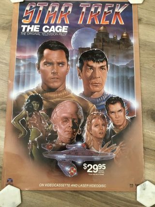 Vintage 1986 Star Trek The Cage “original Television Pilot” Poster
