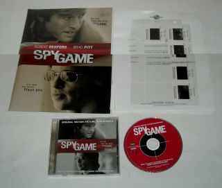 2001 Spy Game Promo Movie Press Kit W Cd Soundtrack & Slides Brad Pitt Thriller