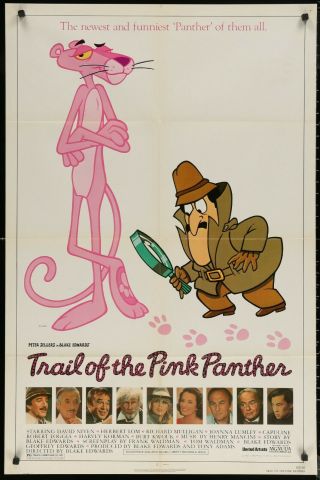 Trail Of The Pink Panther Peter Sellers Art 1982 1 Sheet Movie Poster 27 X 41 1