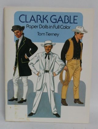 Uncut Vintage Tom Tierney Clark Gable Paper Doll Book Gwtw