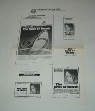 The Jaws Of Death Movie Press Book Pressbook Richard Jaeckel Harold Sakata Shark
