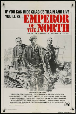 Emperor Of The North Lee Marvin 1973 1 Sheet Movie Poster 27 X 41 Rare Art