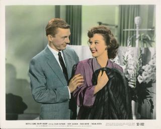 With A Song In My Heart 1952 8 X 10 Color Tinted Still Susan Hayward