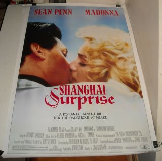 Rolled 1986 Shanghai Surprise 1 Sheet Movie Poster Madonna Sean Penn Romance